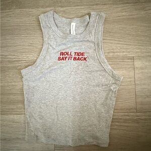 Bella Canvas Heather Gray Tee “Roll Tide Say It Back”